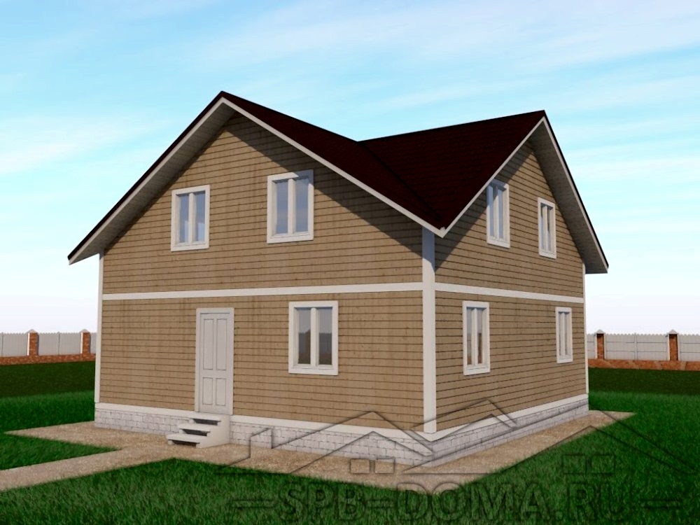 Сруб дома из профилированного бруса 9х9 м «Красное село»