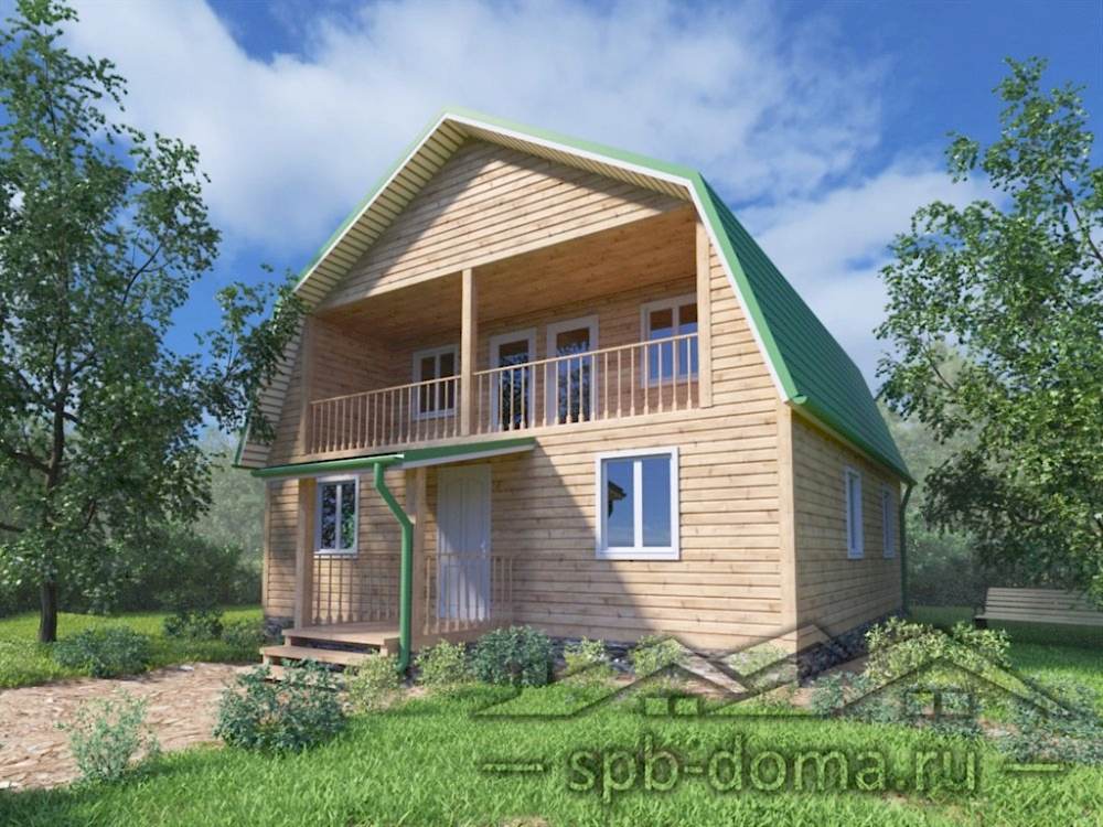 Сруб дома из профилированного бруса 9х9 м «Любань»