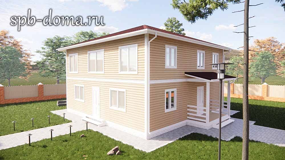 Каркасный дом 10х10 м «Молодежное»