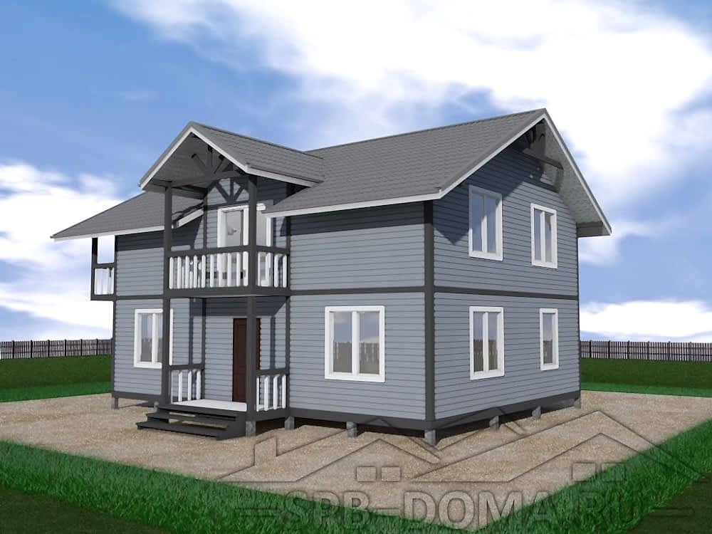 Сруб дома из профилированного бруса 8,5х11 м «Таменгонт»