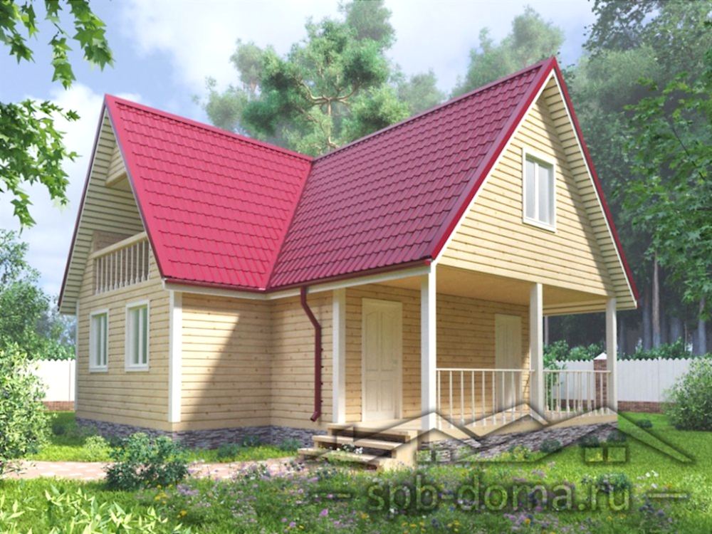 Сруб дома из профилированного бруса 8х11 м «Кипень»