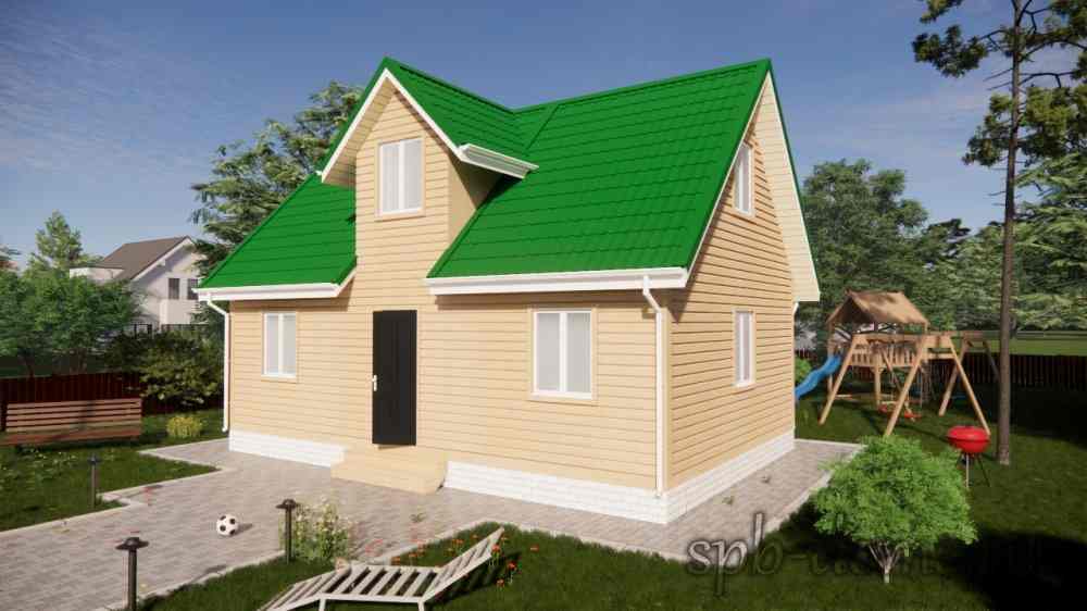 Каркасный дом 6х9 м «Лебяжье»