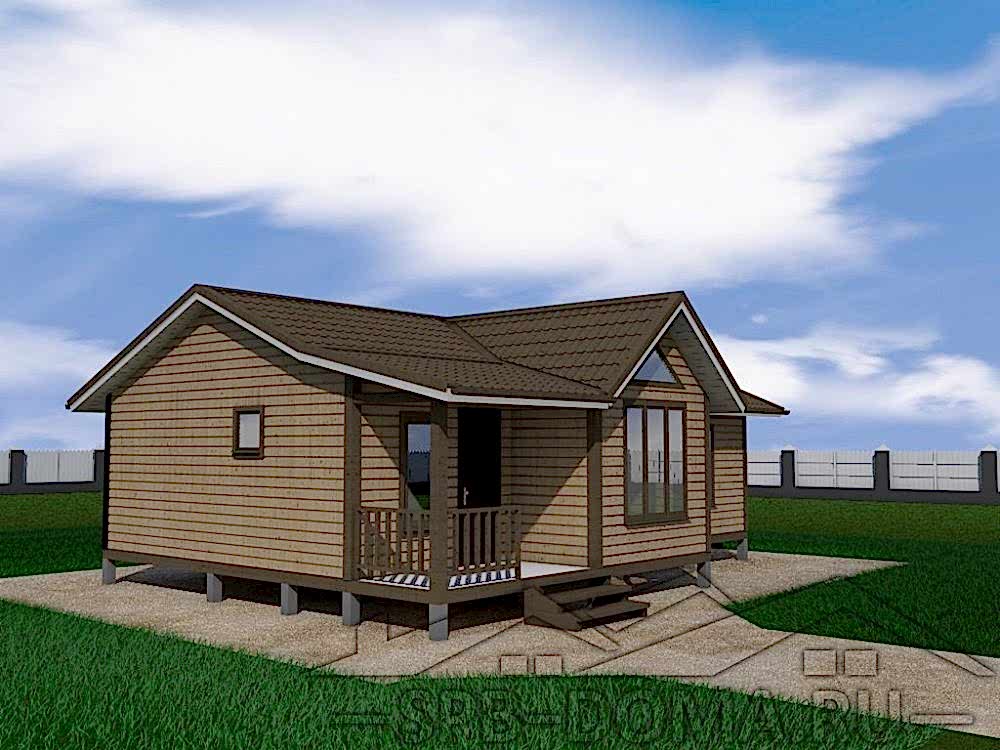 Сруб дома из профилированного бруса 7,5х10 м «Мельниково»