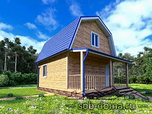 Сруб дома из профилированного бруса 6х7,5 м «Приладожский»