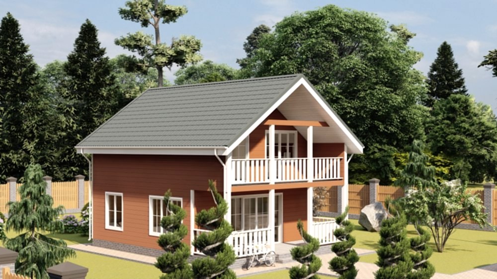 Каркасный дом 7х9м «Бойково»