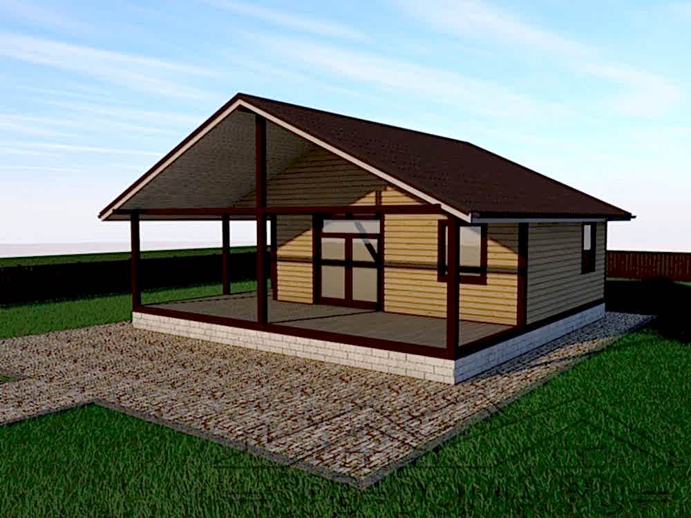 Сруб дома из профилированного бруса 9х9 м «Васкелово»