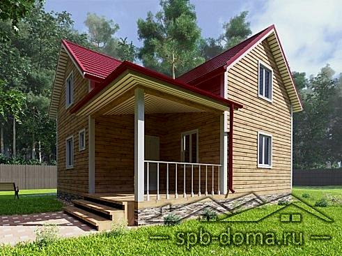 Сруб дома из профилированного бруса 8х8 м «Белоостров»