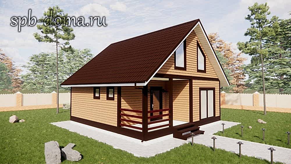 Каркасный дом 8х8 м «Форносово»