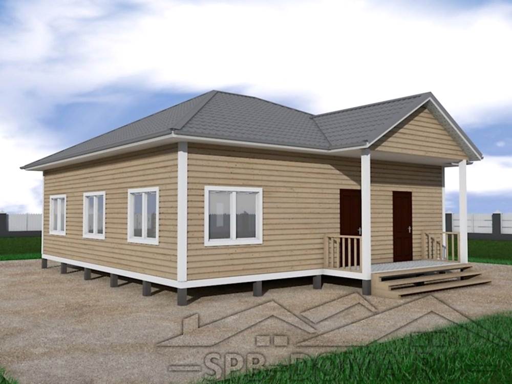 Проект дома из профилированного бруса 10,0 х 10,0 м «Рябово»