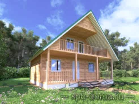 Сруб дома из профилированного бруса 8х8 м «Волхов»