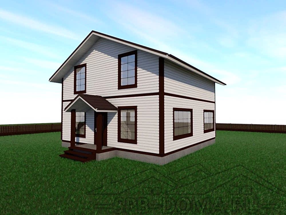 Проект дома из профилированного бруса 9,0 х 9,0 м «Дивенский»