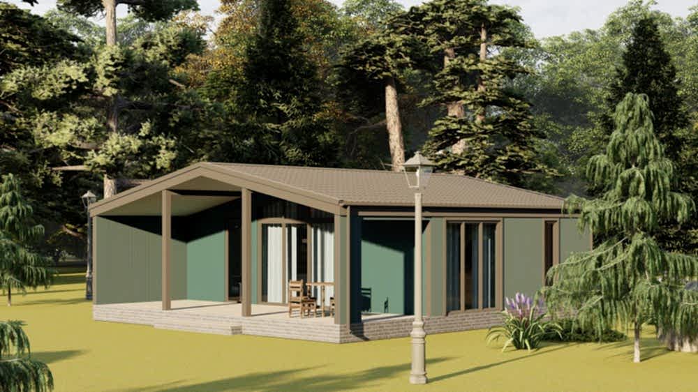 Каркасный дом 9х9,7 м «Барн-8»