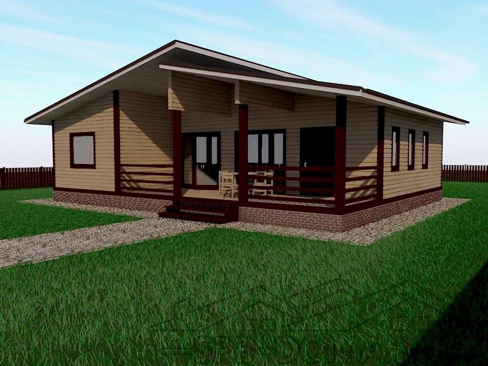 Проект дома из профилированного бруса 10,0 х 12,0 м «Новая ладога»