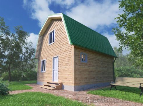 Сруб дома из профилированного бруса 6х6 м «Лемболово»