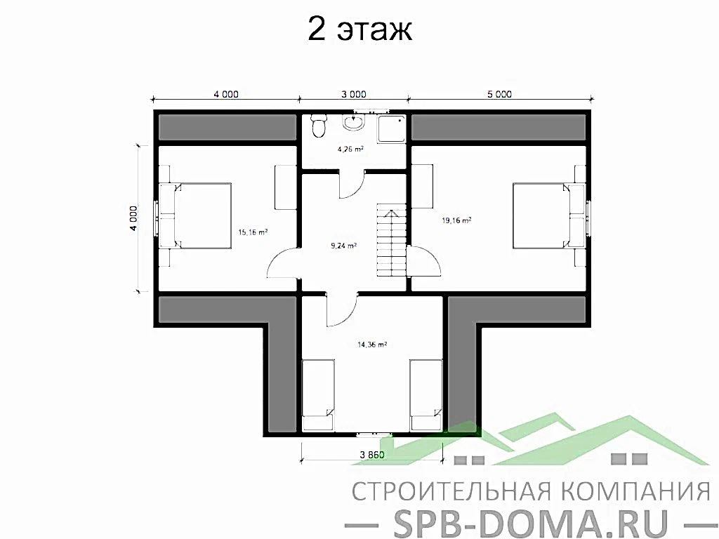 Каркасный дом 9х12 м «Пушное»