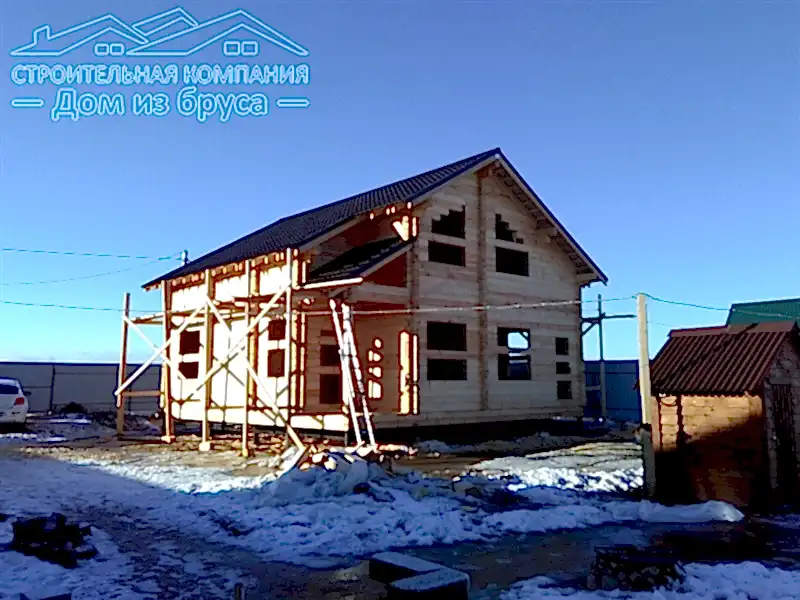 Дом из бруса 9х9,5 в снт Самсоновка