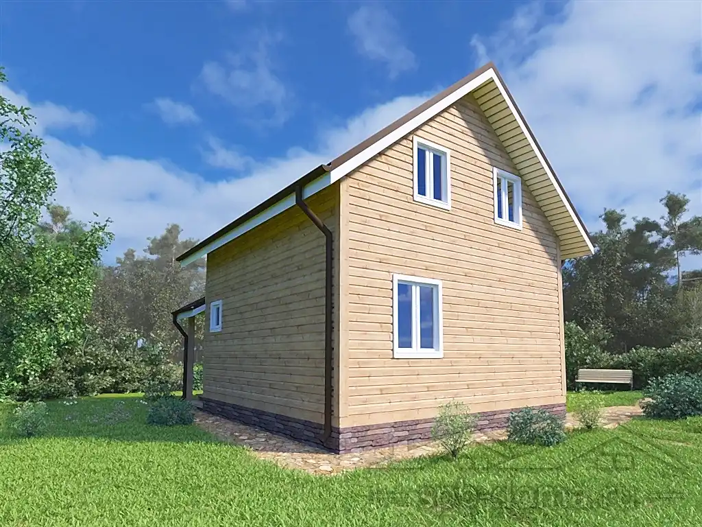 Сруб дома из профилированного бруса 6х6 м «Павловск»