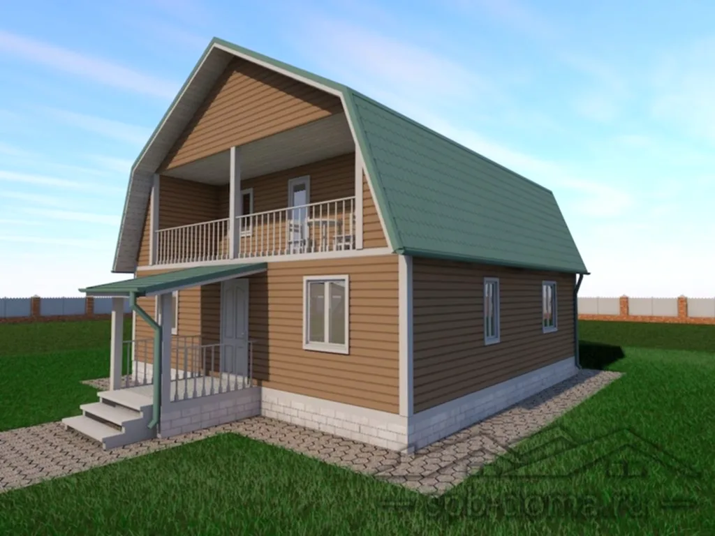 Каркасный дом 9х9 м «Любань»