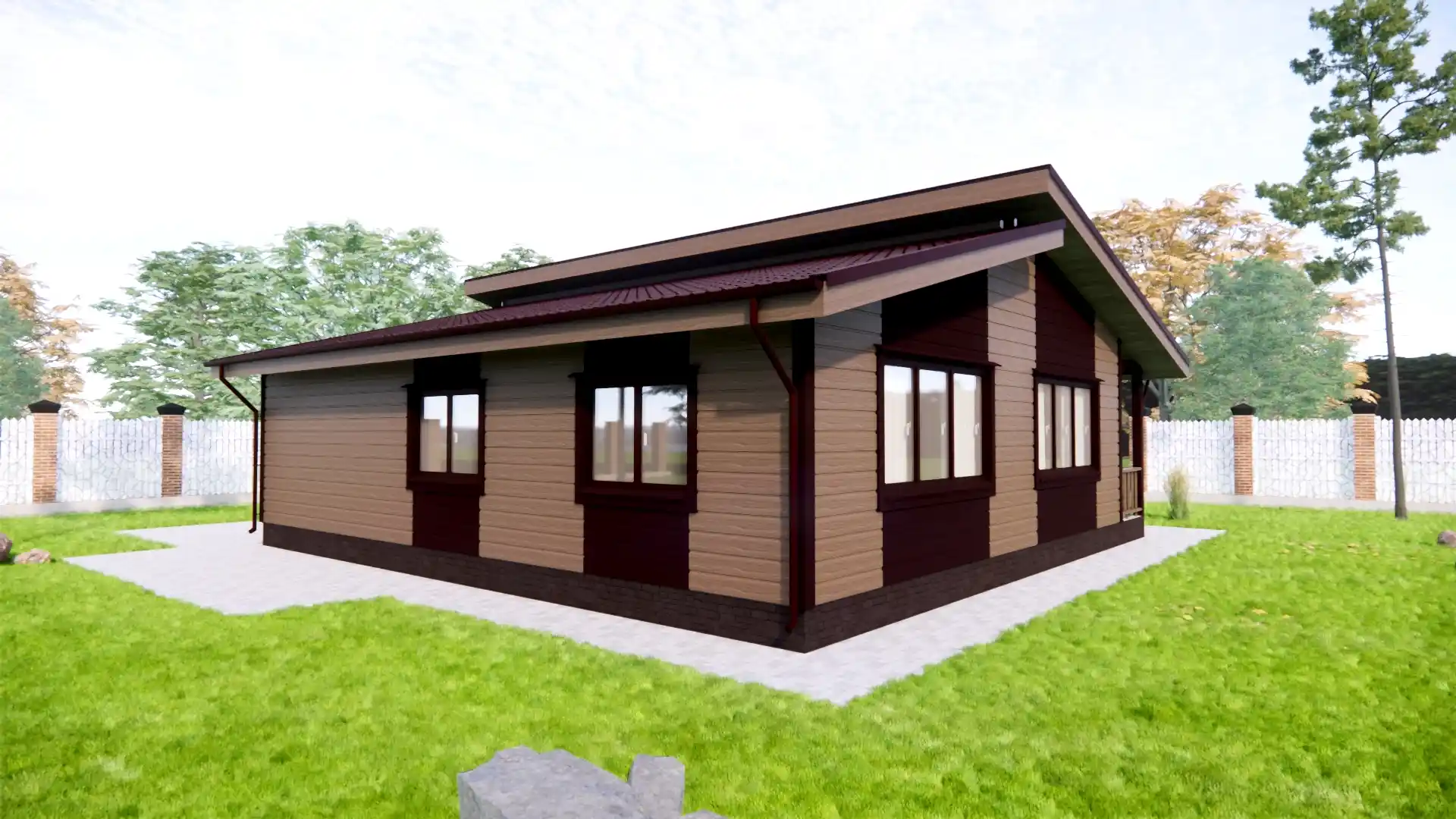 Каркасный дом 11х9 м «Семиозерье» Каркасный дом 11х9 м «Семиозерье»