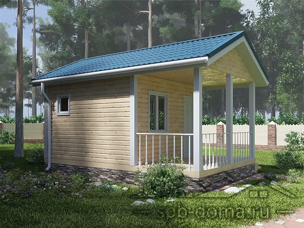 Проект бани из профилированного бруса 6х4 м «Гарболово» Проект бани из профилированного бруса 6х4 м «Гарболово»