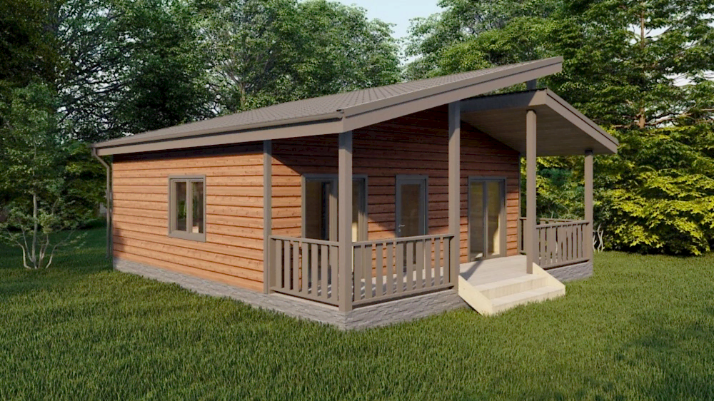 Каркасный дом 7х8 м «Синявино-2»