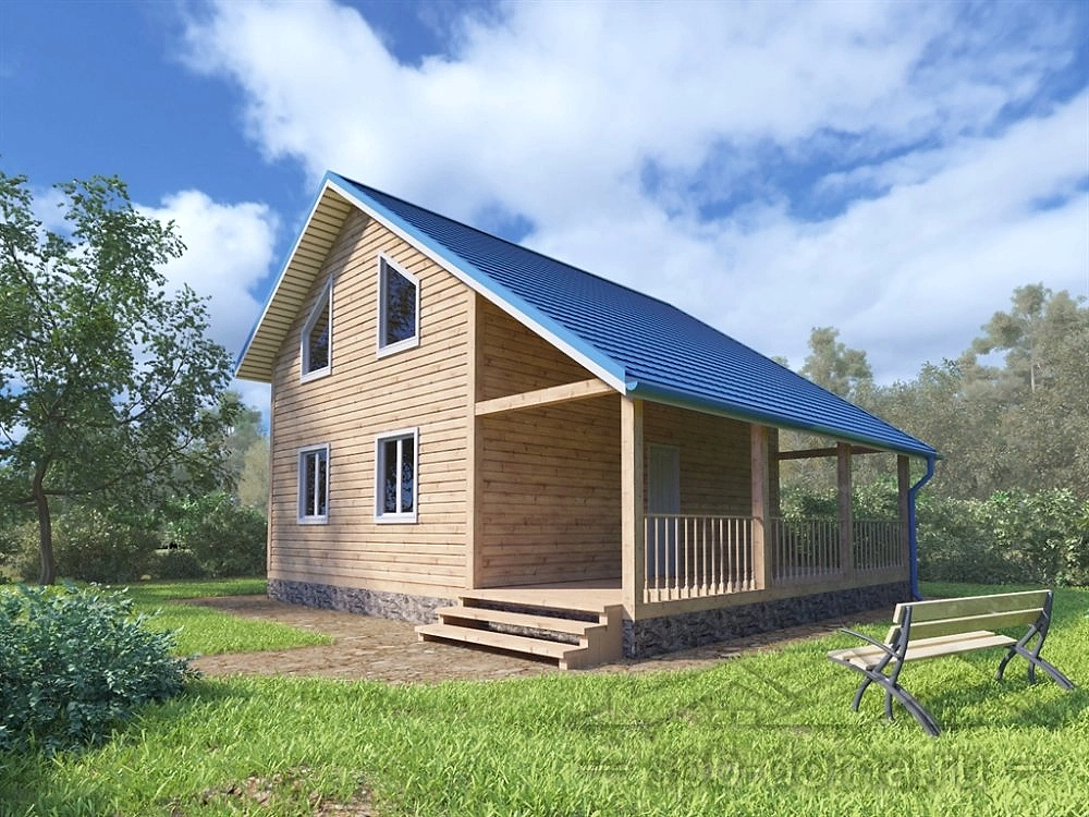 Сруб дома из профилированного бруса 8х8,5 м «Никитилово»