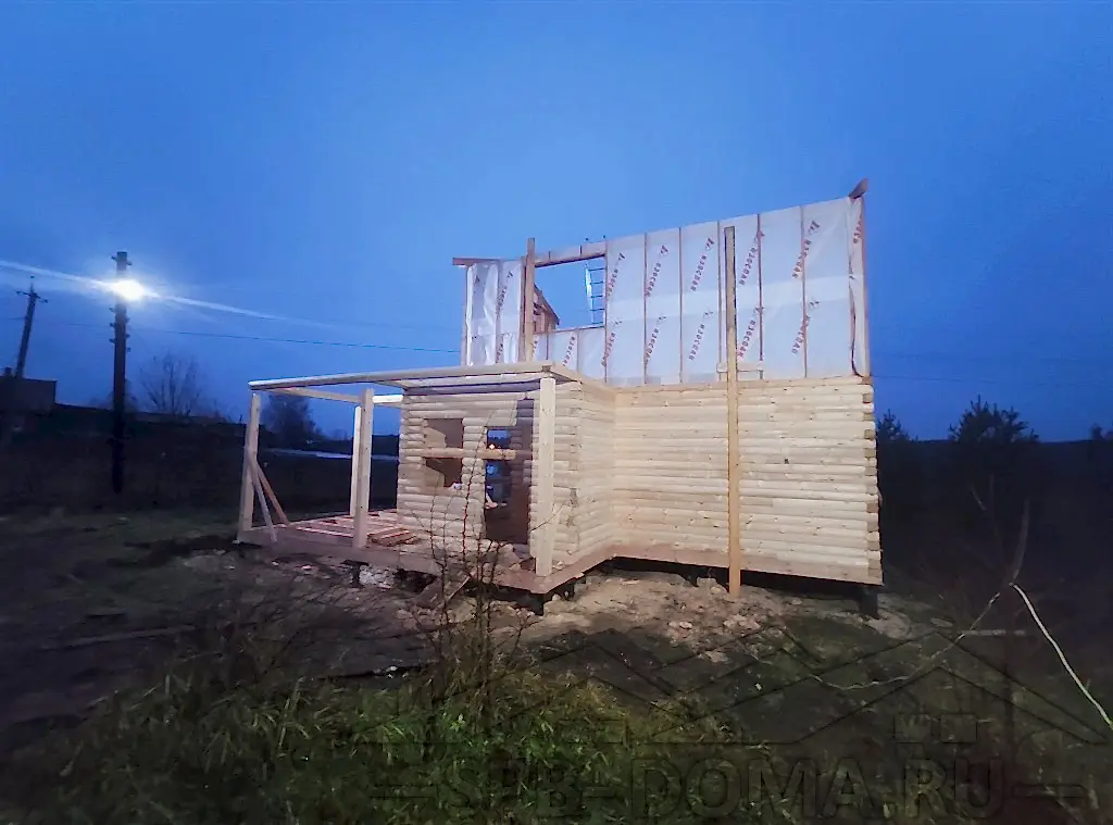 Дом из бруса дом 8х6 в п. Мины