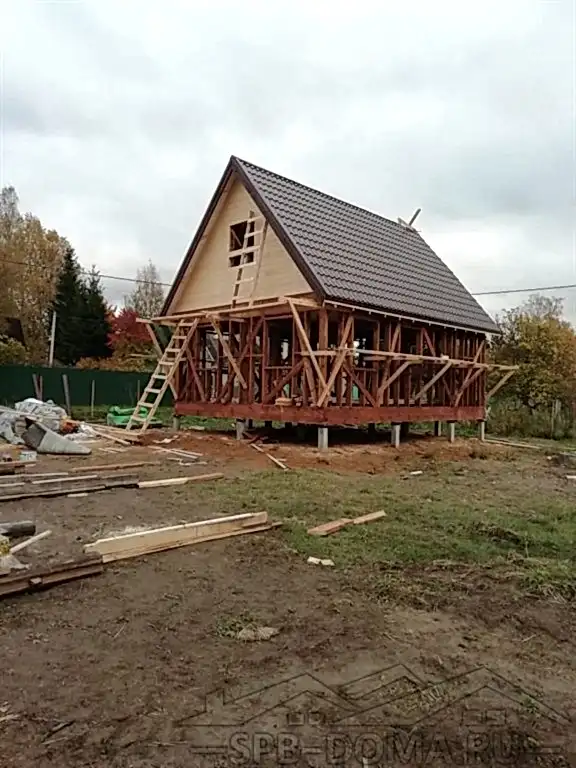 Каркасный дом 8х6 в п. Лесколово