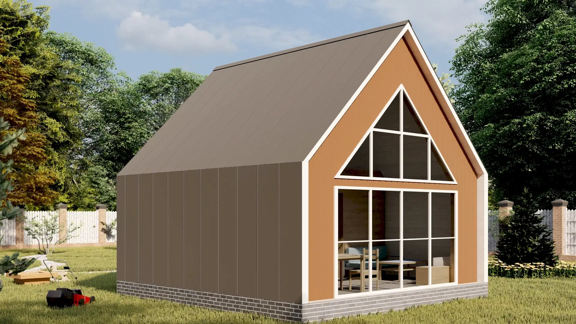 Каркасный дом 6х6 м «Барн-4»