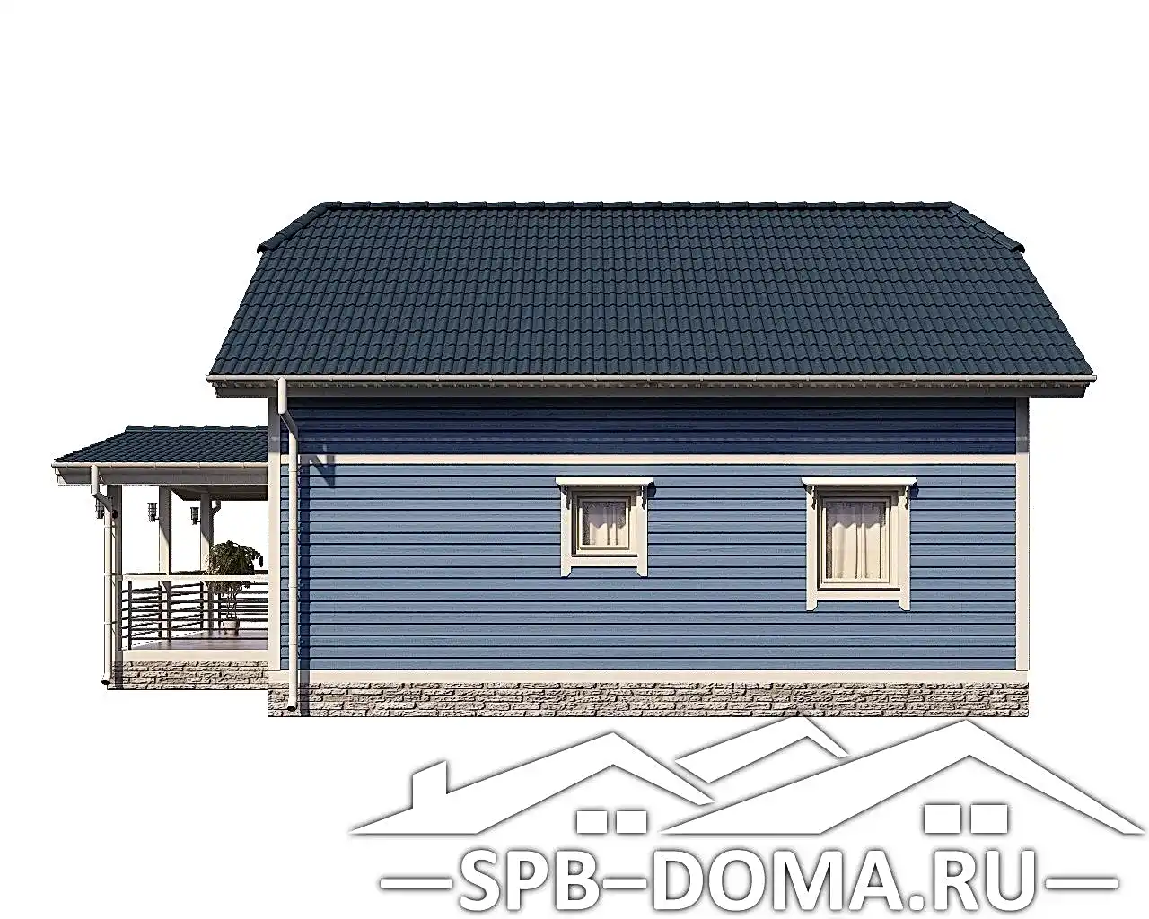 Сруб дома из профилированного бруса 7х9 м «Синявино»