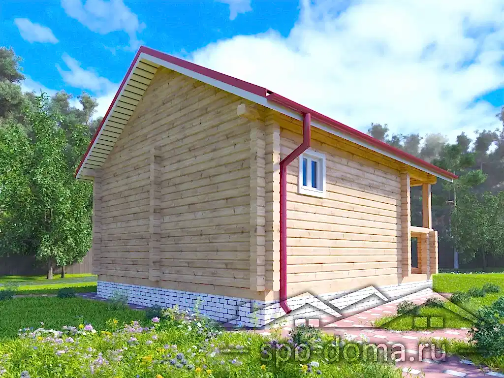 Проект бани из профилированного бруса 6х5,5 м «Токсово»