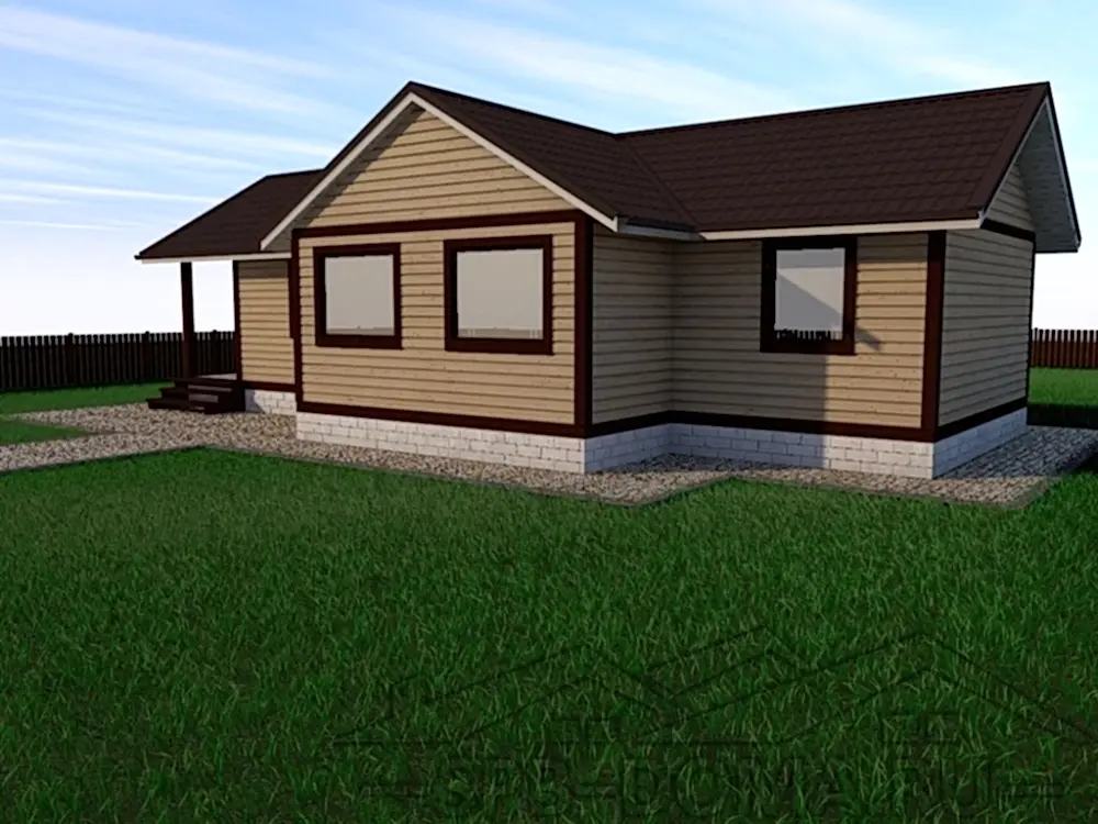 Сруб дома из профилированного бруса 7х14 м «Зеленогорск»