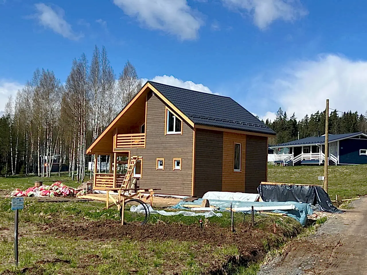 Каркасный дом 8х8 в Раздолье