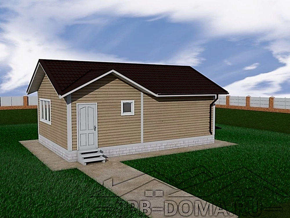 Сруб дома из профилированного бруса 6х9 м «Трубников бор»