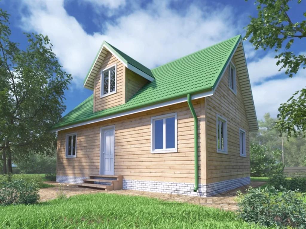Проект дома из профилированного бруса 6,0 х 9,0 м «Лебяжье»