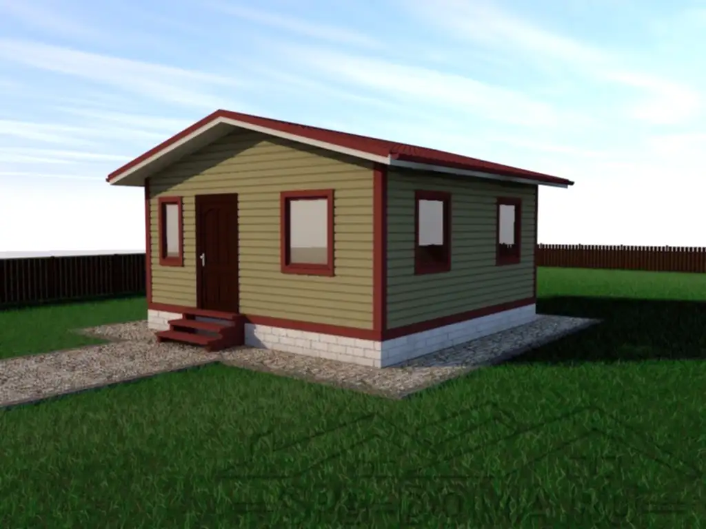 Сруб дома из профилированного бруса 6х6 м «Пушкин»