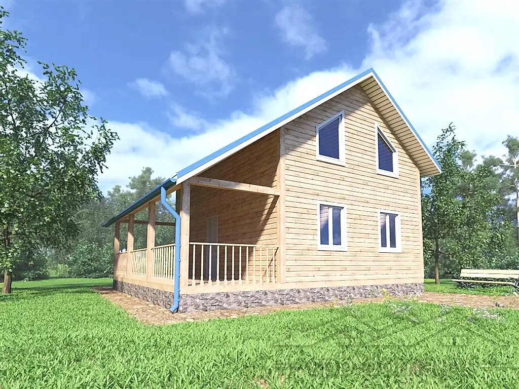 Сруб дома из профилированного бруса 8х8,5 м «Никитилово»