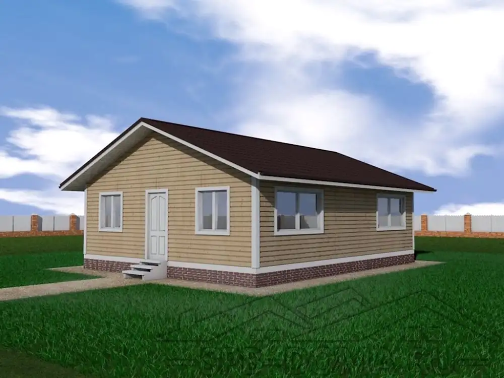 Проект дома из профилированного бруса 8,0 х 10,0 м «Гаврилово»