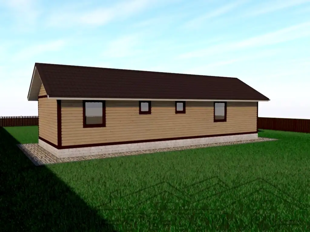 Сруб дома из профилированного бруса 7х14 м «Зеленогорск»