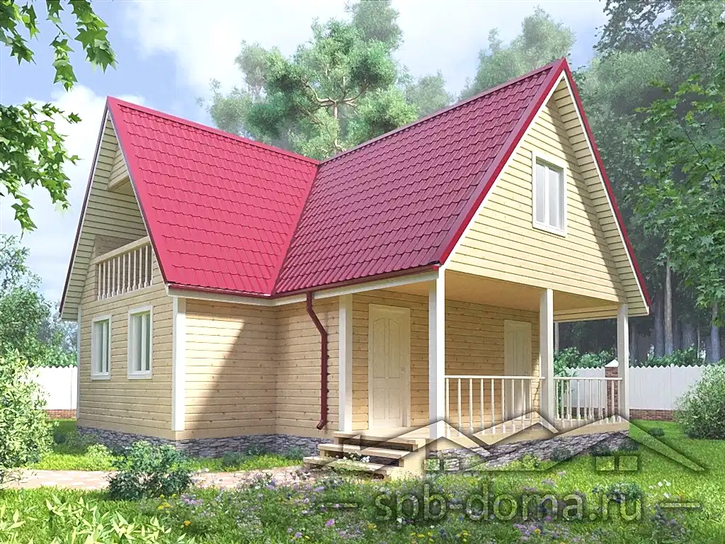 Сруб дома из профилированного бруса 8х11 м «Кипень»
