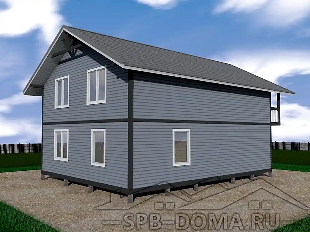 Каркасный дом 8,5х11 м «Таменгонт»