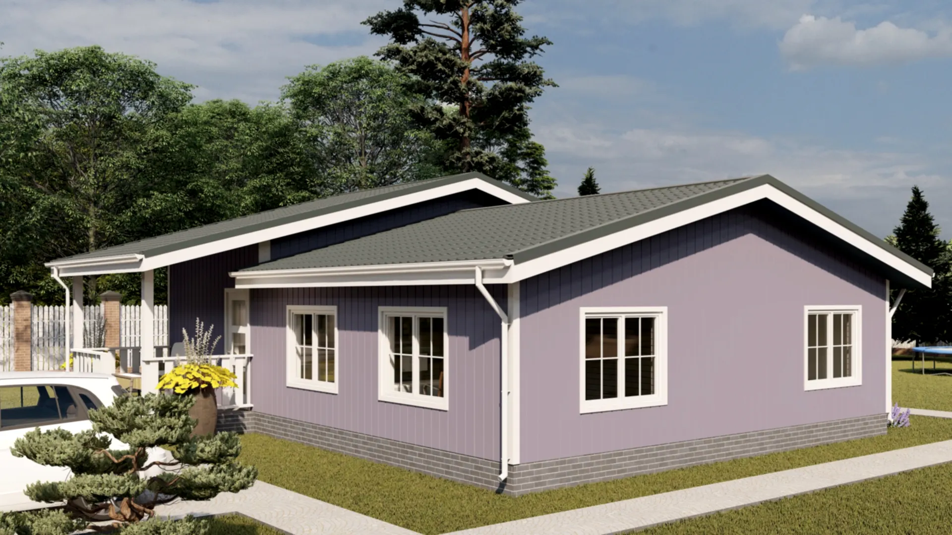 Каркасный дом 8,5х11 м «Маринино»