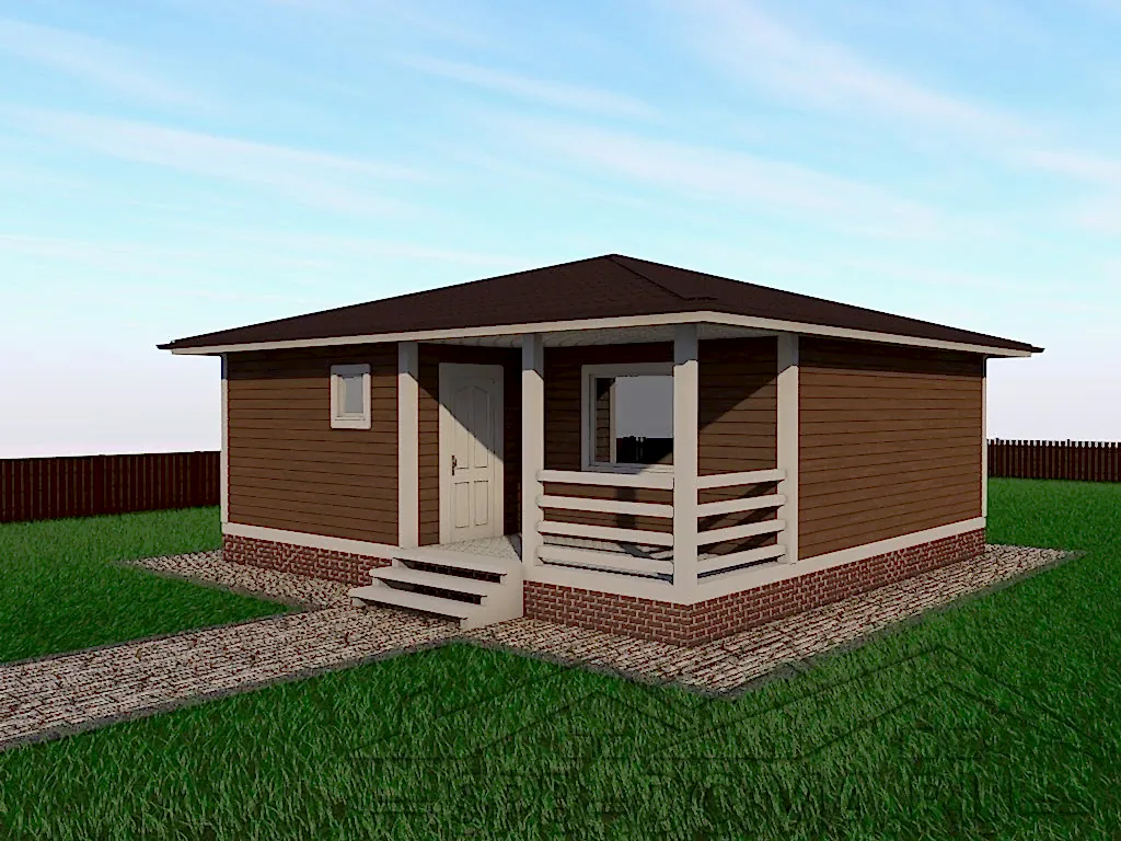 Сруб дома из профилированного бруса 8х8 м «Ульяновка»