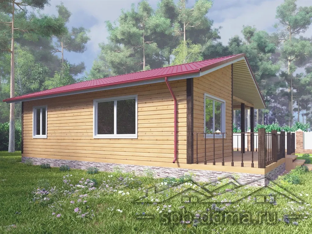 Проект дома из профилированного бруса 8,0 х 9,0 м «Тихвин» Проект дома из профилированного бруса 8,0 х 9,0 м «Тихвин»