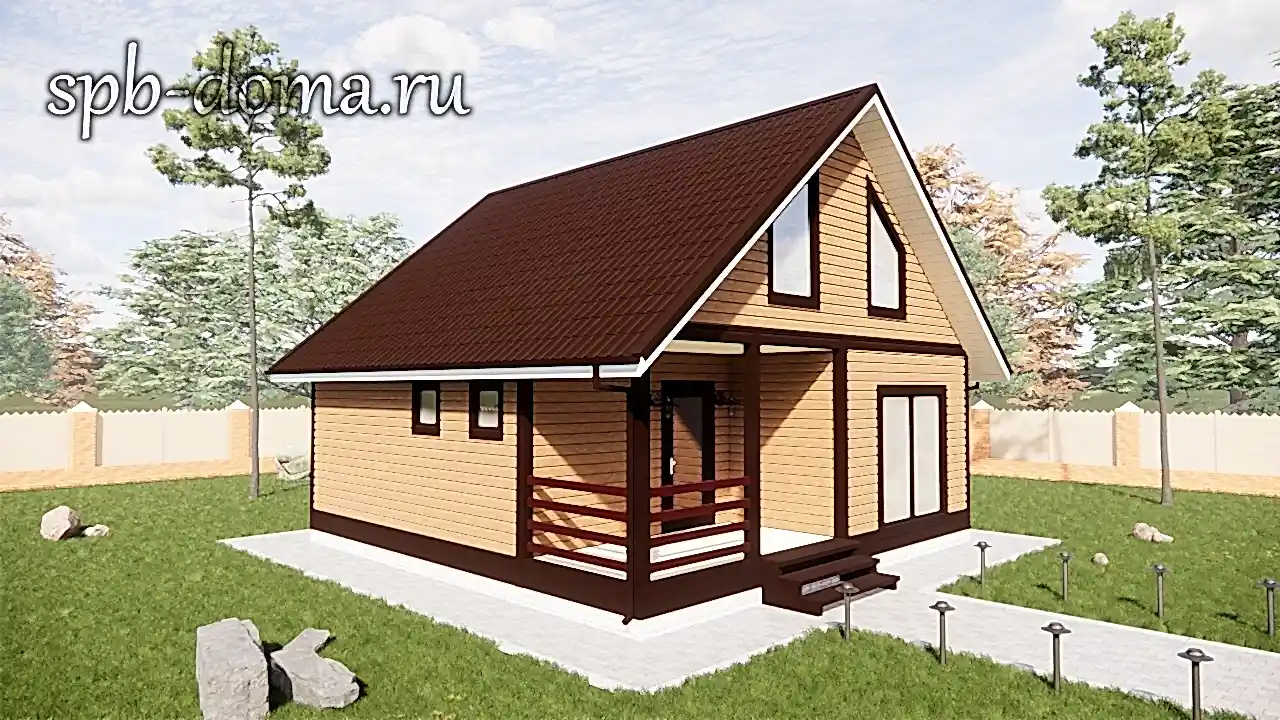 Каркасный дом 8х8 м «Форносово»