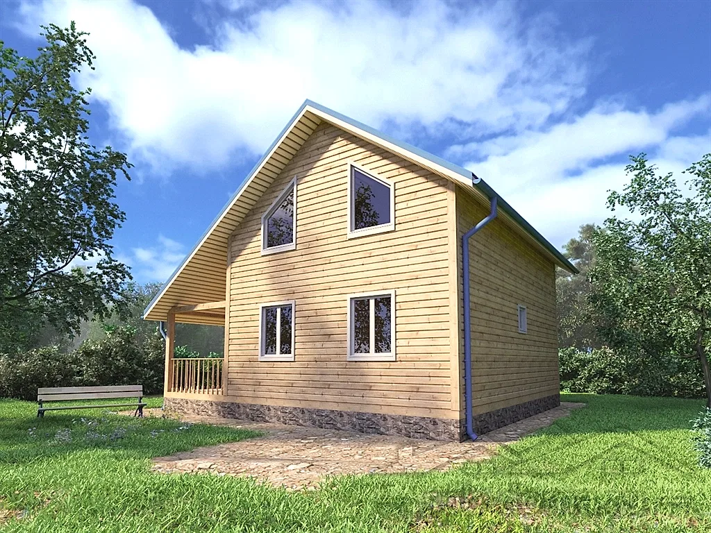 Сруб дома из профилированного бруса 8х8,5 м «Никитилово»