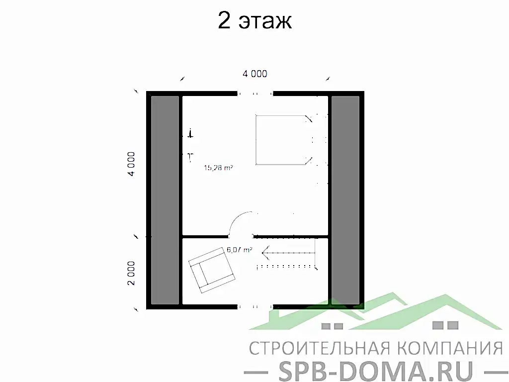 Каркасный дом 6х6 м «Романовка»