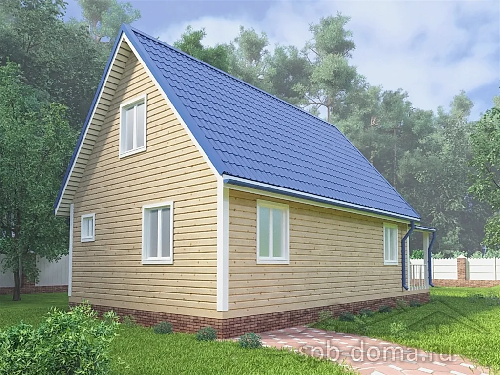 Проект дома из профилированного бруса 8,0 х 11,0 м «Кискелово»