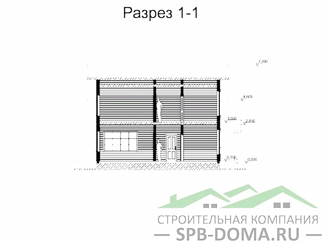 Сруб дома из профилированного бруса 9х9 м «Дивенский»