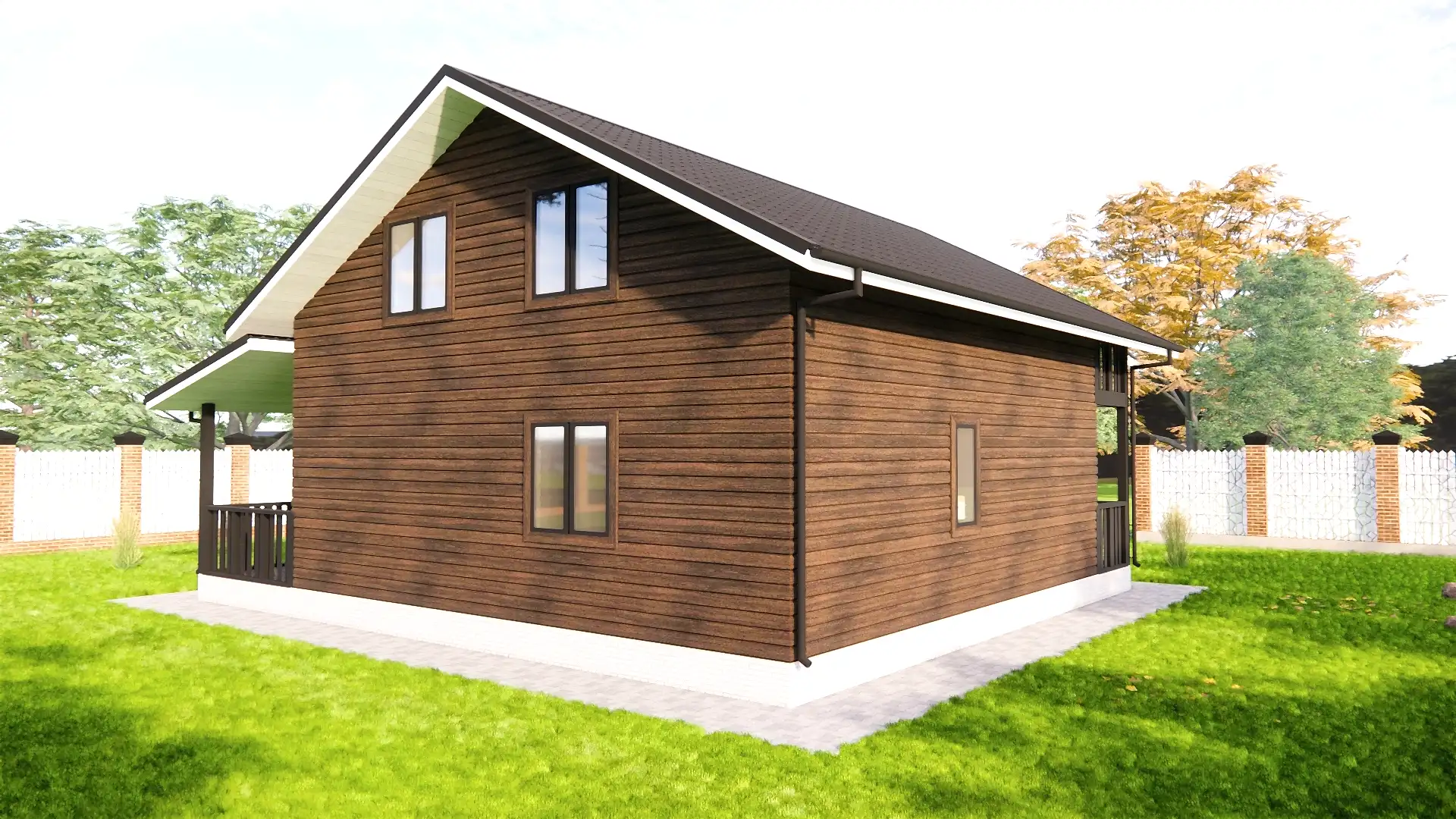 Каркасный дом 8х8 м «Пулково»